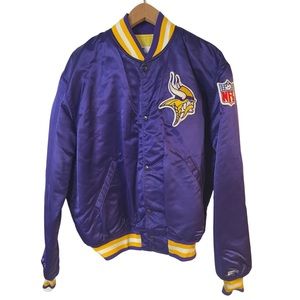 Vintage 80’s Minnesota Vikings Pro Line Starter Satin Jacket Size XL - MINT